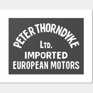 Peter Thorndyke - European Motors (White + Ash) Posters and Art